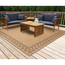 Load image into Gallery viewer, Liora Manne Sahara Block Print Border Indoor Outdoor Area Rug Natural