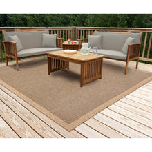 Load image into Gallery viewer, Liora Manne Sahara Texture Border Indoor Outdoor Area Rug Natural