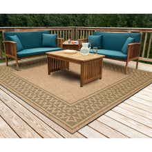 Load image into Gallery viewer, Liora Manne Sahara Diamond Border Indoor Outdoor Area Rug Green