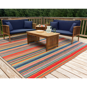 Liora Manne Sonoma Malibu Stripe Indoor Outdoor Area Rug Sunscape