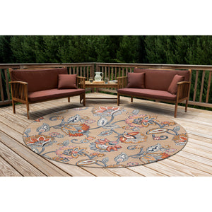 Liora Manne Canyon Ornamental Flower Indoor Outdoor Area Rug Sisal