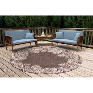 Liora Manne Malibu Pine Border Indoor Outdoor Area Rug Neutral