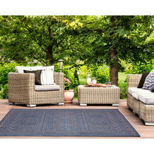 Load image into Gallery viewer, Liora Manne Avena Panel Stripe Indoor Outdoor Area Rug Denim