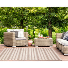 Load image into Gallery viewer, Liora Manne Avena Mosaic Stripe Indoor Outdoor Area Rug Ivory