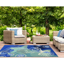 Load image into Gallery viewer, Liora Manne Capri Jelly Fish Indoor Outdoor Area Rug Ocean