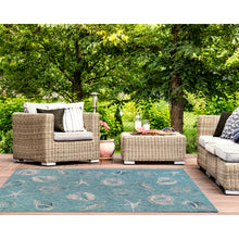 Load image into Gallery viewer, Liora Manne Carmel Shells Indoor Outdoor Area Rug Aqua