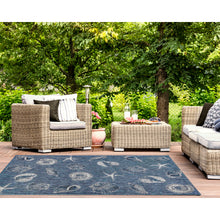 Load image into Gallery viewer, Liora Manne Carmel Shells Indoor Outdoor Area Rug Navy