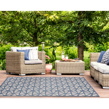 Load image into Gallery viewer, Liora Manne Carmel Tonga Tile Indoor Outdoor Area Rug Navy