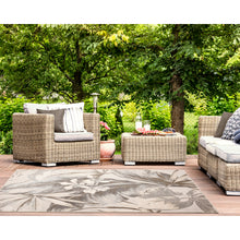 Load image into Gallery viewer, Liora Manne Canyon Tropical Leaf Indoor Outdoor Area Rug Ivory