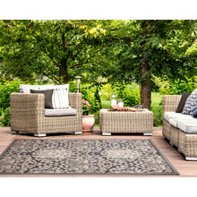 Load image into Gallery viewer, Liora Manne Canyon Flower Patch Indoor Outdoor Area Rug Charcoal