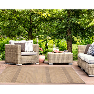 Liora Manne Dunes Geo Stripe Indoor Outdoor Area Rug Sisal