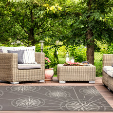 Load image into Gallery viewer, Liora Manne Frontporch Compass Indoor Outdoor Area Rug Grey