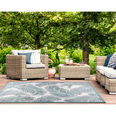 Liora Manne Malibu Palm Indoor Outdoor Area Rug Aqua