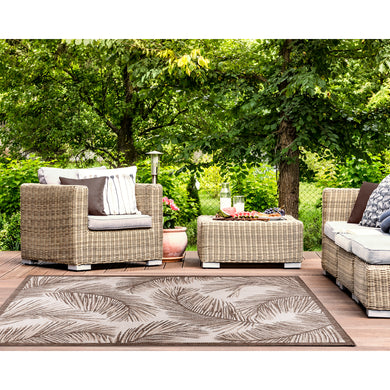 Liora Manne Malibu Palm Indoor Outdoor Area Rug Neutral