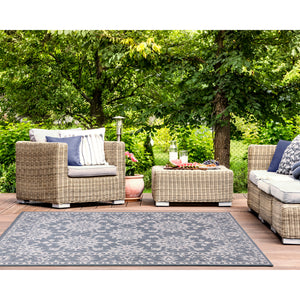 Liora Manne Malibu Kashan Indoor Outdoor Area Rug Slate