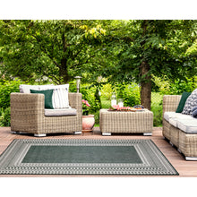 Load image into Gallery viewer, Liora Manne Malibu Etched Border Indoor Outdoor Area Rug Green