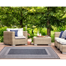 Load image into Gallery viewer, Liora Manne Malibu Etched Border Indoor Outdoor Area Rug Navy