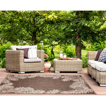 Load image into Gallery viewer, Liora Manne Malibu Pine Border Indoor Outdoor Area Rug Neutral