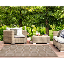 Load image into Gallery viewer, Liora Manne Orly Squares Indoor Outdoor Area Rug Natural