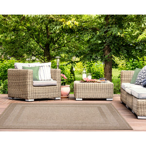 Liora Manne Orly Border Indoor Outdoor Area Rug Natural