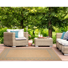 Load image into Gallery viewer, Liora Manne Sahara Block Print Border Indoor Outdoor Area Rug Aruba