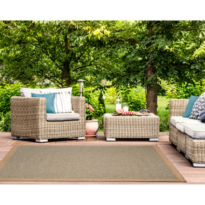 Liora Manne Sahara Texture Border Indoor Outdoor Area Rug Aruba