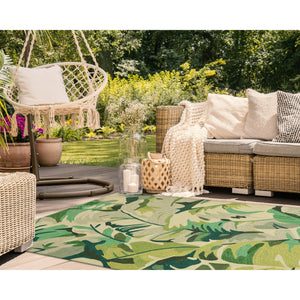 Liora Manne Capri Palm Leaf Indoor Outdoor Area Rug Green