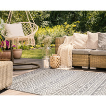 Load image into Gallery viewer, Liora Manne Cove Peruvian Stripe Indoor Outdoor Area Rug Grey