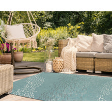 Load image into Gallery viewer, Liora Manne Carmel School Of Fish Indoor Outdoor Area Rug Aqua