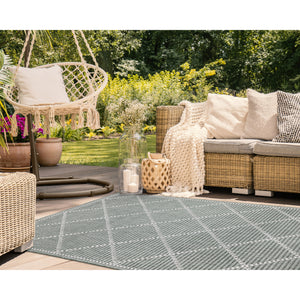 Liora Manne Malibu Checker Diamond Indoor Outdoor Area Rug Green