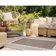 Load image into Gallery viewer, Liora Manne Malibu Etched Border Indoor Outdoor Area Rug Neutral