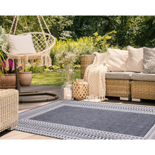 Load image into Gallery viewer, Liora Manne Malibu Etched Border Indoor Outdoor Area Rug Navy