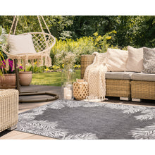 Load image into Gallery viewer, Liora Manne Malibu Pine Border Indoor Outdoor Area Rug Charcoal