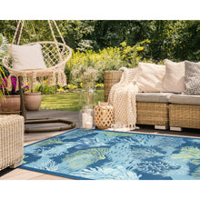 Load image into Gallery viewer, Liora Manne Marina Coral Garden Indoor Outdoor Area Rug Lapis