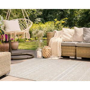 Liora Manne Orly Stripe Indoor Outdoor Area Rug Natural