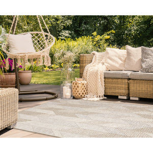 Liora Manne Orly Angles Indoor Outdoor Area Rug Natural