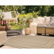 Load image into Gallery viewer, Liora Manne Sahara Multi Border Indoor Outdoor Area Rug Navy