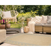 Load image into Gallery viewer, Liora Manne Sahara Block Print Border Indoor Outdoor Area Rug Aruba