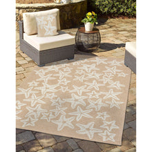 Load image into Gallery viewer, Liora Manne Capri Starfish Indoor Outdoor Area Rug Neutral