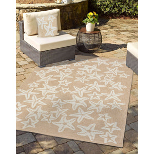 Liora Manne Capri Starfish Indoor Outdoor Area Rug Neutral