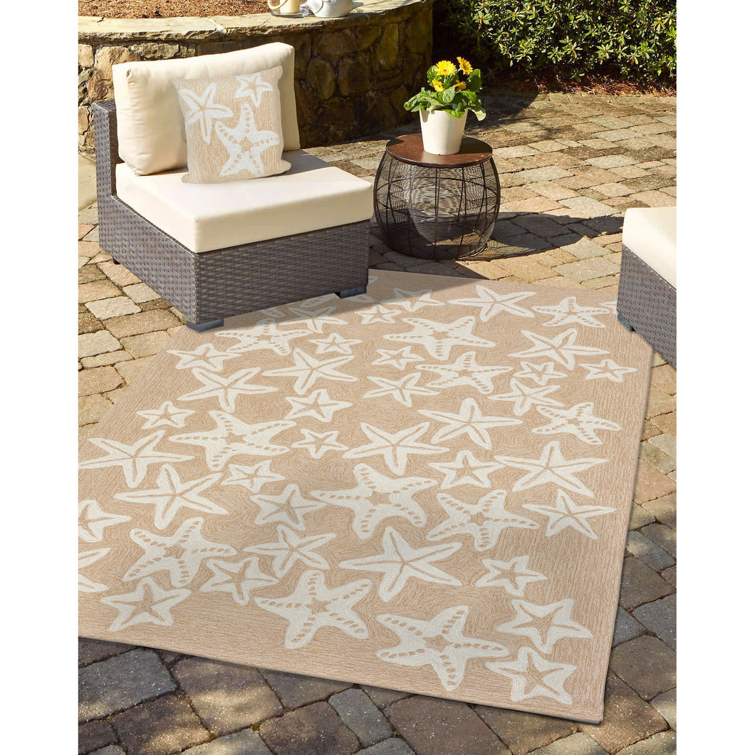 Liora Manne Capri Starfish Indoor Outdoor Area Rug Neutral
