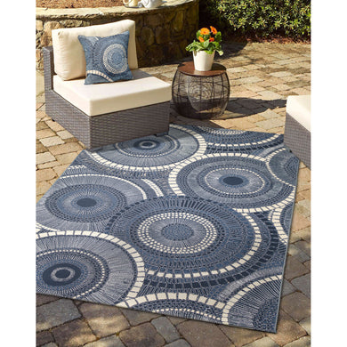 Liora Manne Marina Circles Indoor Outdoor Area Rug Delft