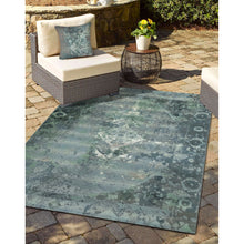 Load image into Gallery viewer, Liora Manne Marina Kermin Indoor Outdoor Area Rug Blue