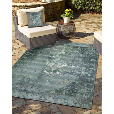 Liora Manne Marina Kermin Indoor Outdoor Area Rug Blue