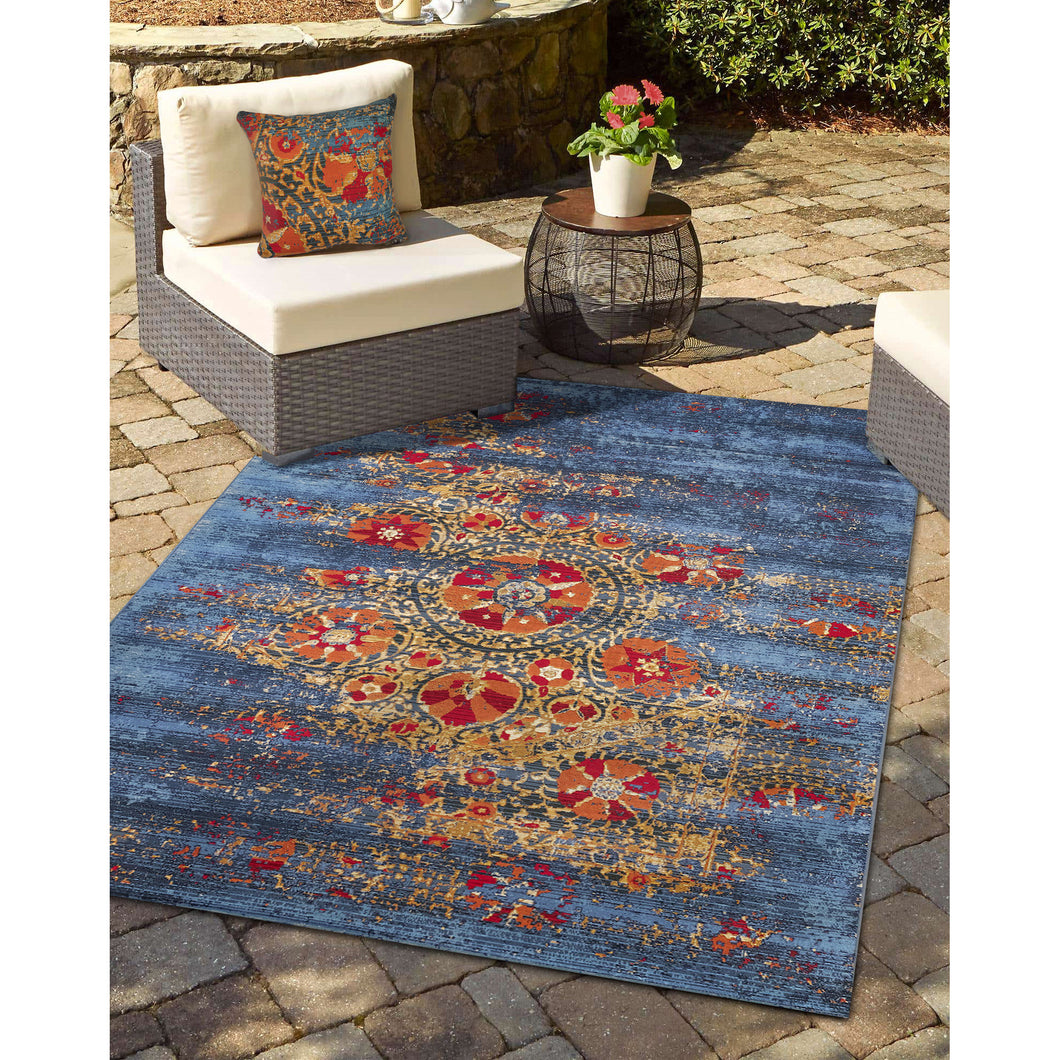 Liora Manne Marina Suzanie Indoor Outdoor Area Rug Blue