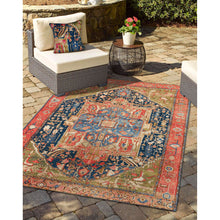 Load image into Gallery viewer, Liora Manne Marina Heriz Indoor Outdoor Area Rug Red