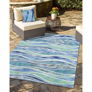 Liora Manne Visions III Wave Indoor Outdoor Area Rug Ocean