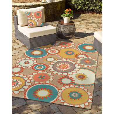 Liora Manne Ravella Florentine Indoor Outdoor Area Rug Sand