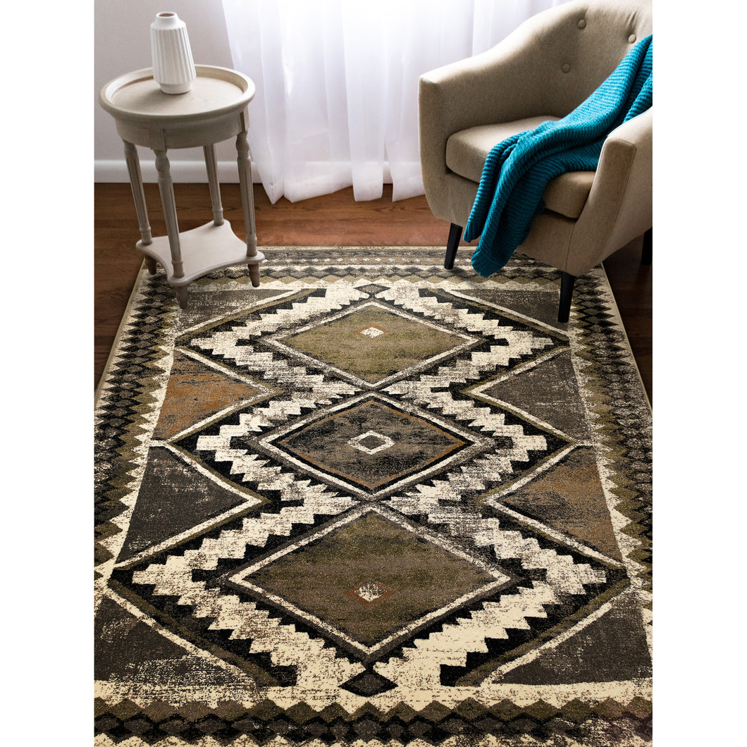 Liora Manne Ashford Diamond Trio Indoor Area Rug Grey