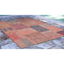 Load image into Gallery viewer, Liora Manne Havana Patchwork Indoor Outdoor Area Rug Rust 4&#39;11&quot; x 7&#39;6&quot;